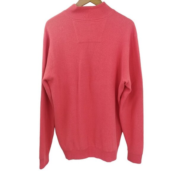 Southern Tide The Skipjack 1/4 Zip Pullover Sweater Size L Mens Golf Coral Shirt - Picture 6 of 8